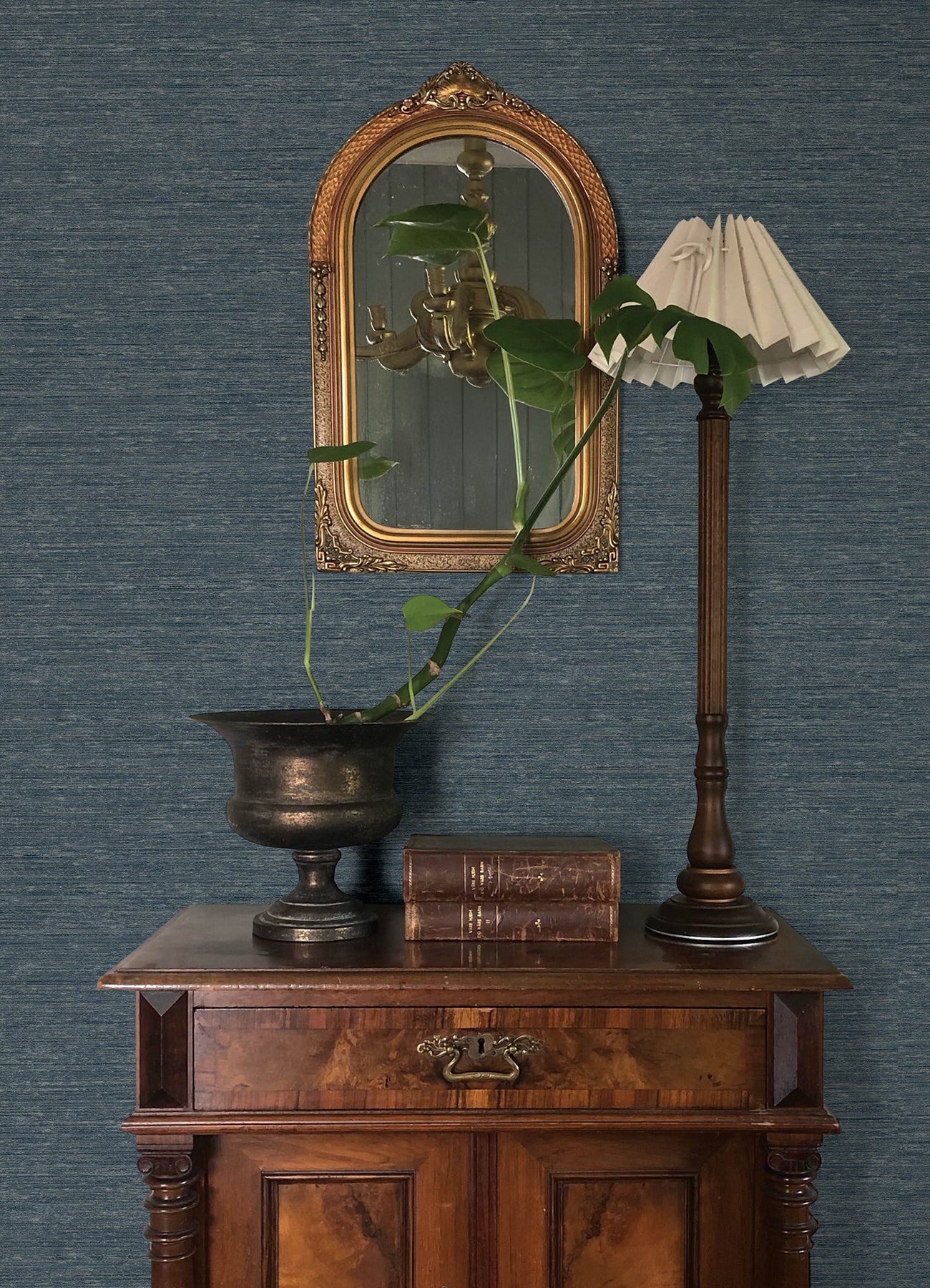 York Wallcoverings A-Street Prints Roderick Dark Blue Textured Wallpaper Graphics Transitional Dark Blue  Wallpaper - 4173-27649