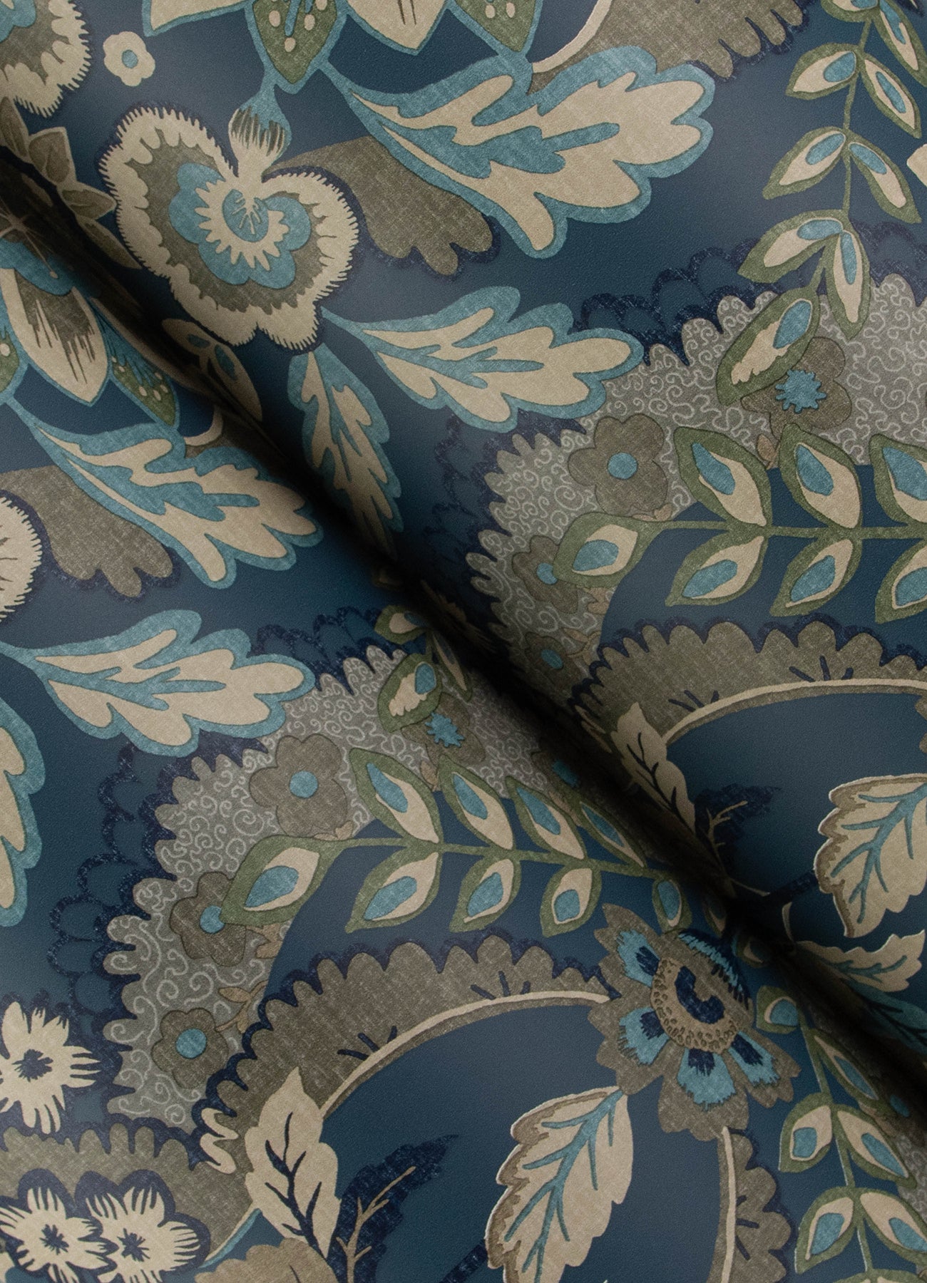 York Wallcoverings A-Street Prints Collins Teal Damask Wallpaper Botanical Traditional Teal  Wallpaper - 4173-27653