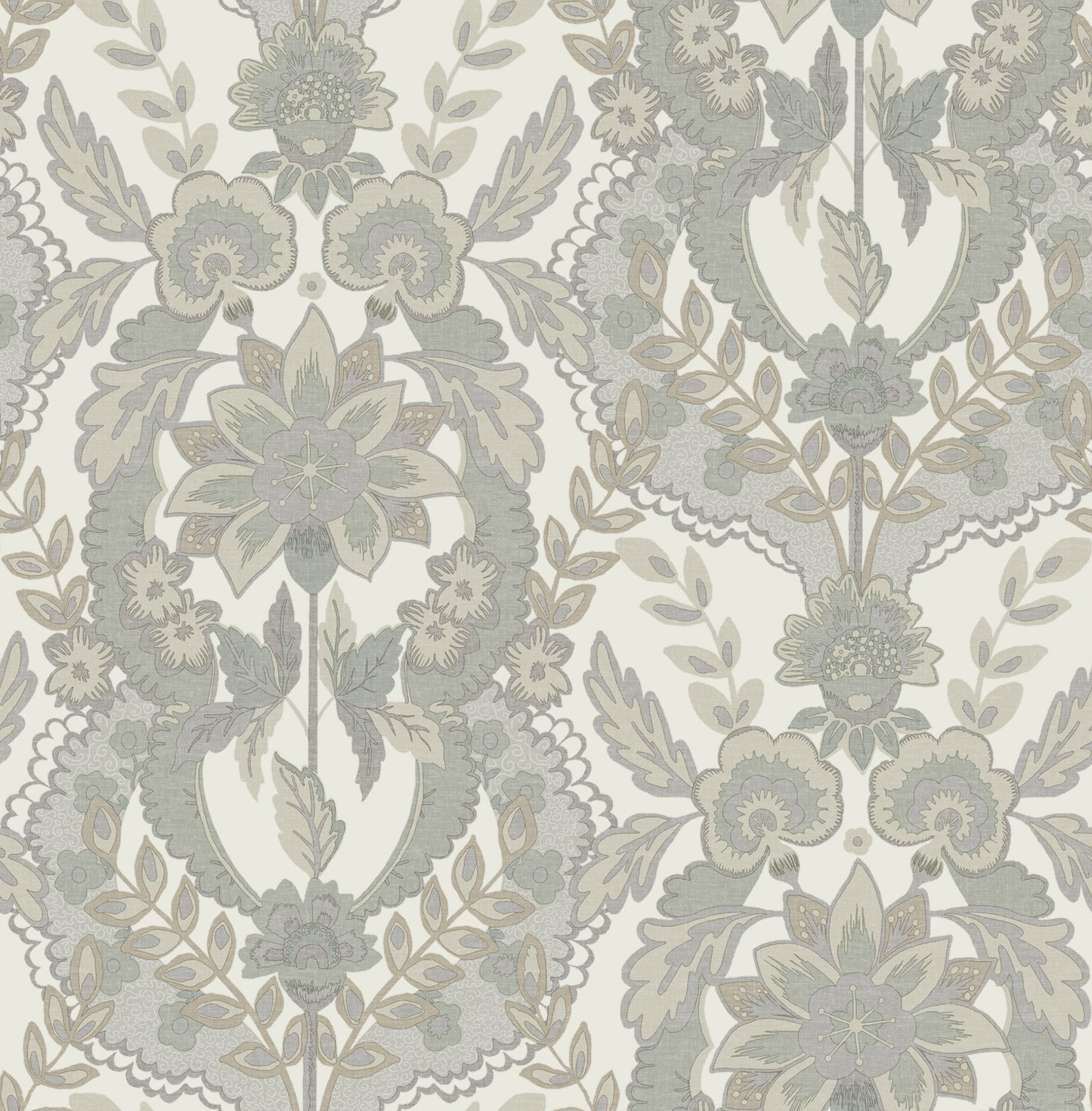 York Wallcoverings A-Street Prints Collins Light Blue Damask Wallpaper Botanical Traditional Light Blue  Wallpaper - 4173-27655