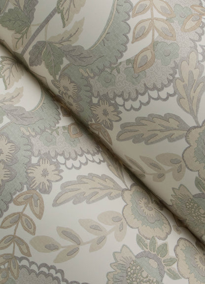 York Wallcoverings A-Street Prints Collins Light Blue Damask Wallpaper Botanical Traditional Light Blue  Wallpaper - 4173-27655