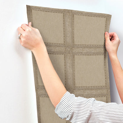 York Wallcoverings A-Street Prints Moorland Chestnut Wood Panel Wallpaper Graphics Traditional Chestnut  Wallpaper - 4173-27657