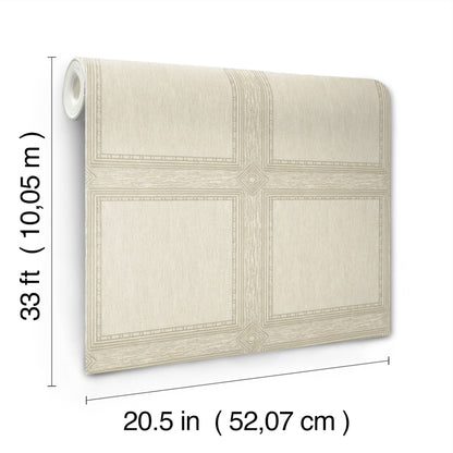 York Wallcoverings A-Street Prints Moorland Ivory Wood Panel Wallpaper Graphics Traditional Ivory  Wallpaper - 4173-27658