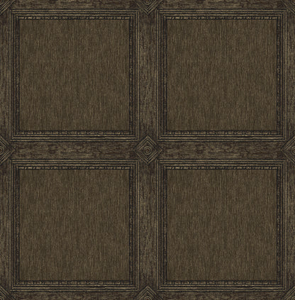 York Wallcoverings A-Street Prints Moorland Dark Brown Wood Panel Wallpaper Graphics Traditional Dark Brown  Wallpaper - 4173-27659