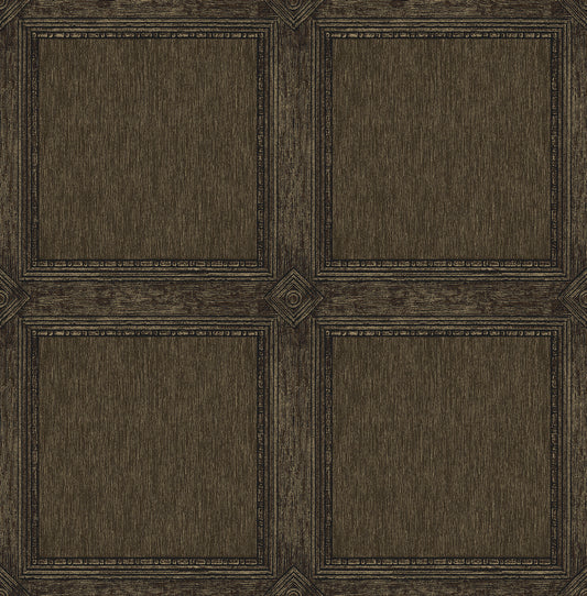 York Wallcoverings A-Street Prints Moorland Dark Brown Wood Panel Wallpaper Graphics Traditional Dark Brown  Wallpaper - 4173-27659