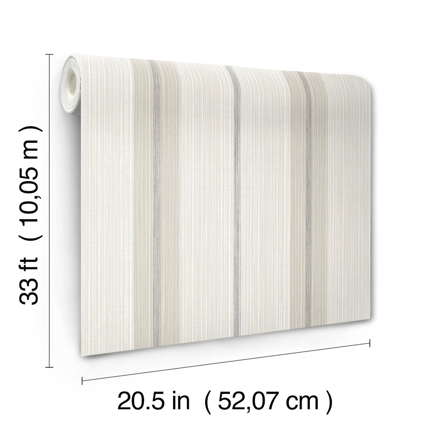 York Wallcoverings A-Street Prints Ames Grey Linen Stripe Wallpaper Graphics Transitional Grey  Wallpaper - 4173-27661