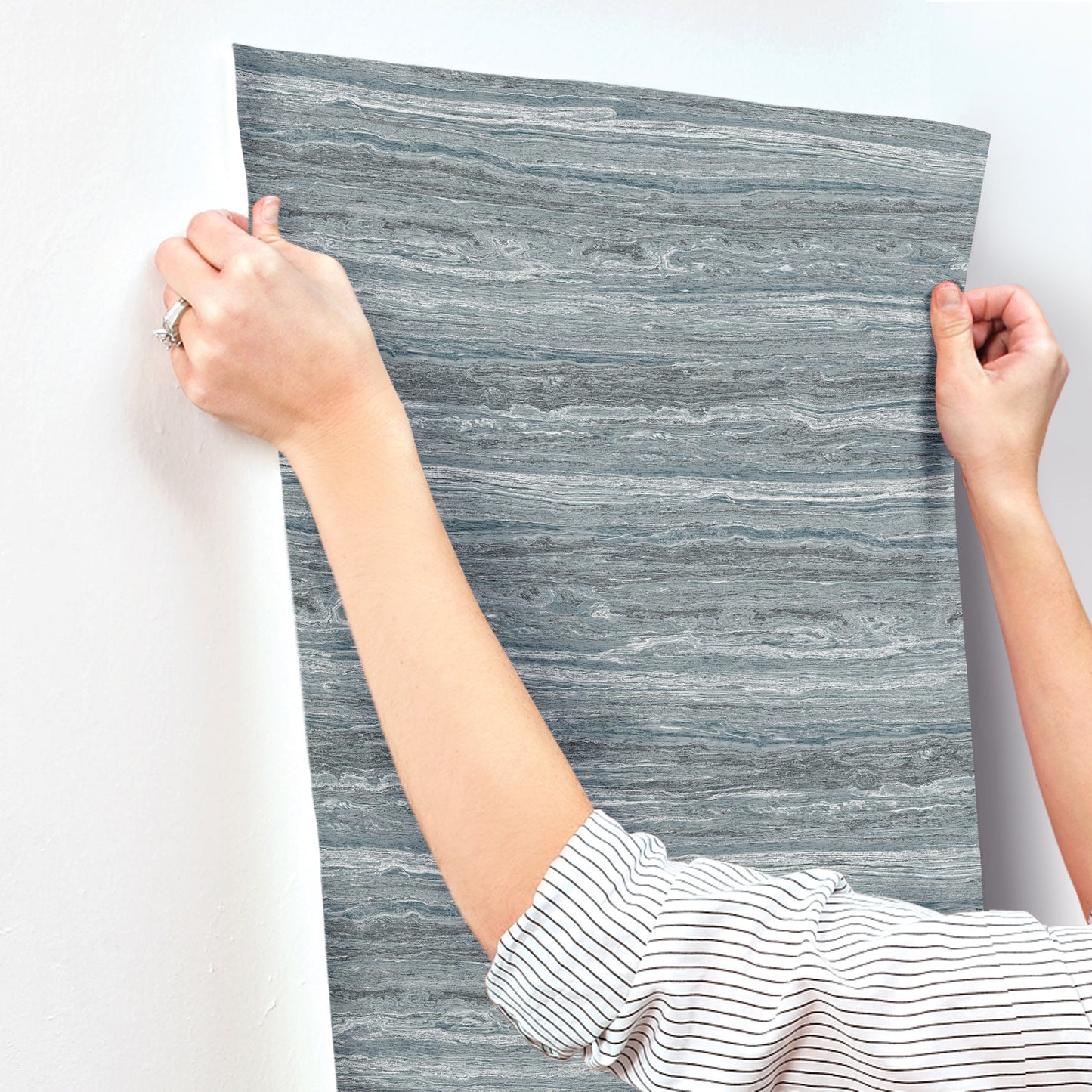 York Wallcoverings A-Street Prints Lyman Blue Striated Wallpaper Graphics Modern Blue  Wallpaper - 4173-27667