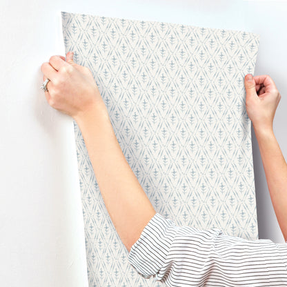 York Wallcoverings A-Street Prints Tillie Blue Diamond Floral Wallpaper Graphics Transitional Blue  Wallpaper - 4173-27671