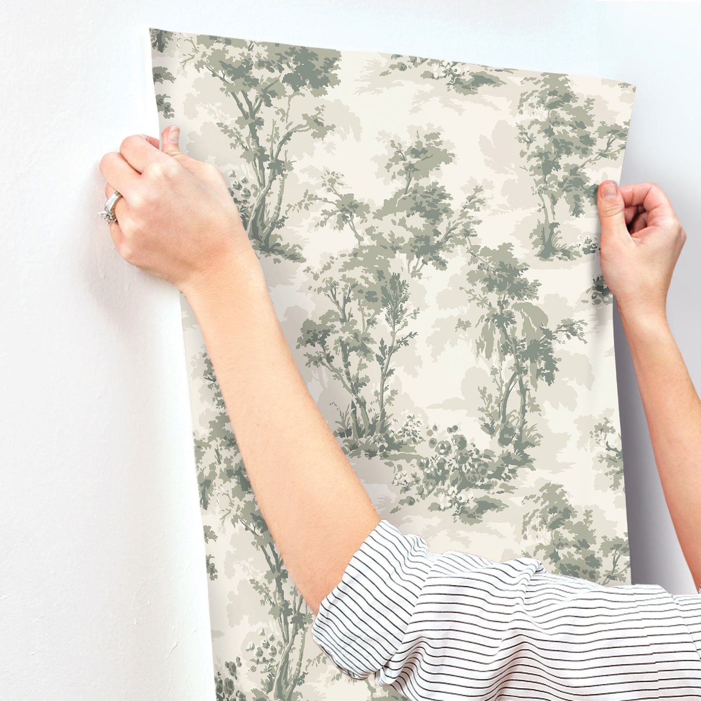 York Wallcoverings A-Street Prints Sainsbury Sage Forest Wallpaper Botanical Traditional Sage  Wallpaper - 4173-82104