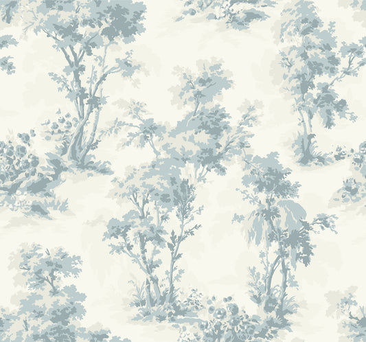 York Wallcoverings A-Street Prints Sainsbury Light Blue Forest Wallpaper Botanical Traditional Light Blue  Wallpaper - 4173-82105