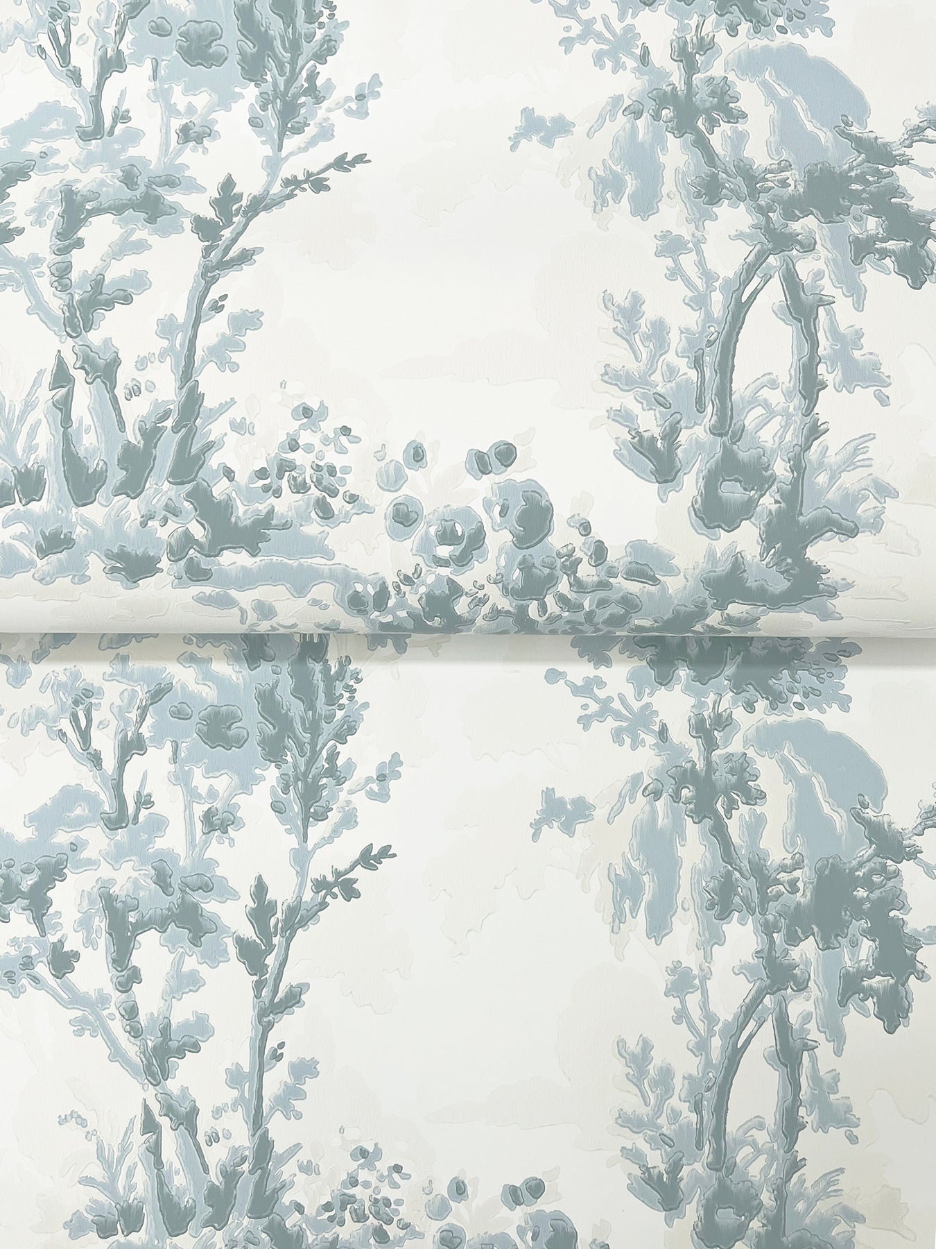 York Wallcoverings A-Street Prints Sainsbury Light Blue Forest Wallpaper Botanical Traditional Light Blue  Wallpaper - 4173-82105
