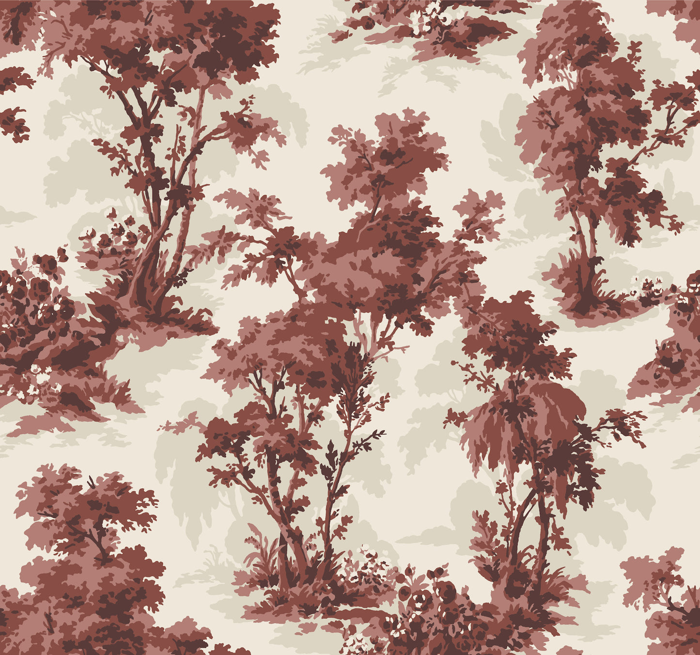 York Wallcoverings A-Street Prints Sainsbury Ruby Forest Wallpaper Botanical Traditional Ruby  Wallpaper - 4173-82106