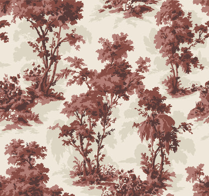 York Wallcoverings A-Street Prints Sainsbury Ruby Forest Wallpaper Botanical Traditional Ruby  Wallpaper - 4173-82106