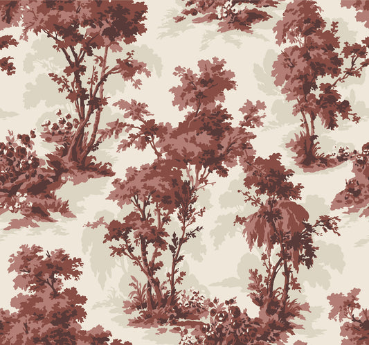York Wallcoverings A-Street Prints Sainsbury Ruby Forest Wallpaper Botanical Traditional Ruby  Wallpaper - 4173-82106