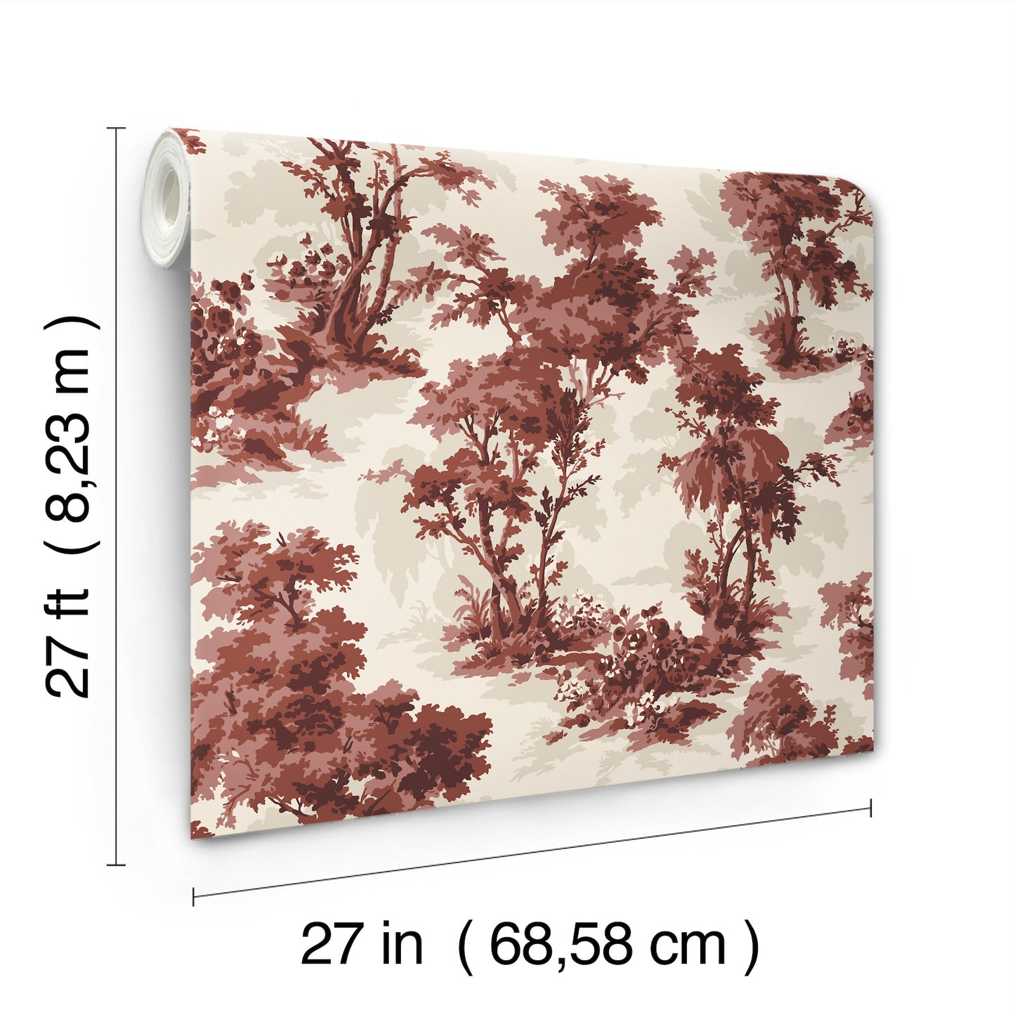 York Wallcoverings A-Street Prints Sainsbury Ruby Forest Wallpaper Botanical Traditional Ruby  Wallpaper - 4173-82106