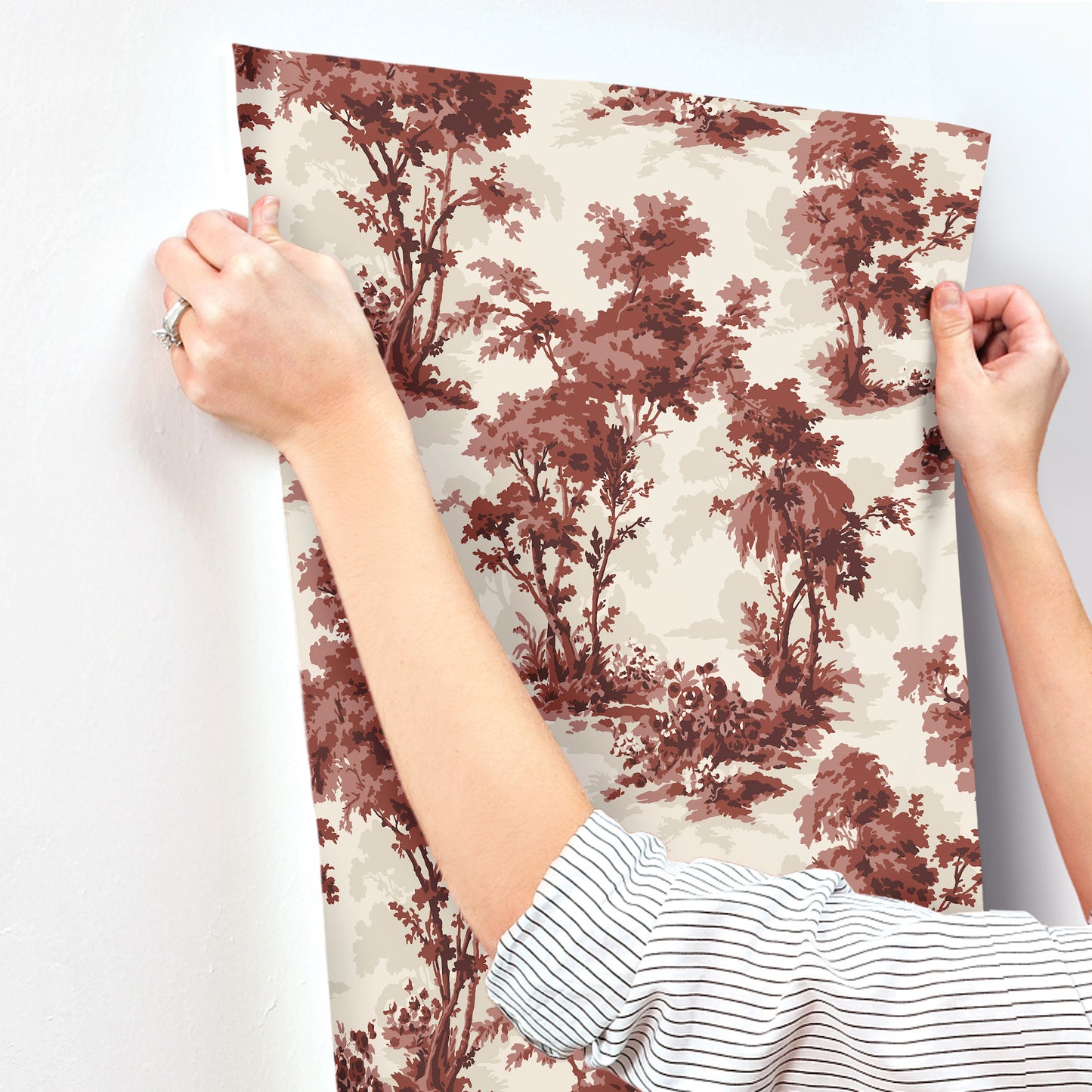 York Wallcoverings A-Street Prints Sainsbury Ruby Forest Wallpaper Botanical Traditional Ruby  Wallpaper - 4173-82106