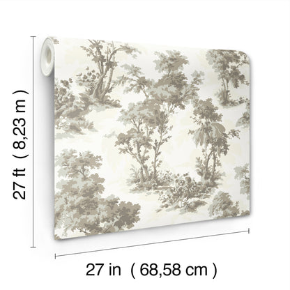 York Wallcoverings A-Street Prints Sainsbury Slate Forest Wallpaper Botanical Traditional Slate  Wallpaper - 4173-82107