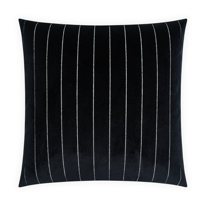 D.V. KAP HOME   24" x 24" Bizete Pillow - Ebony Stripes    - 4173-E-2424