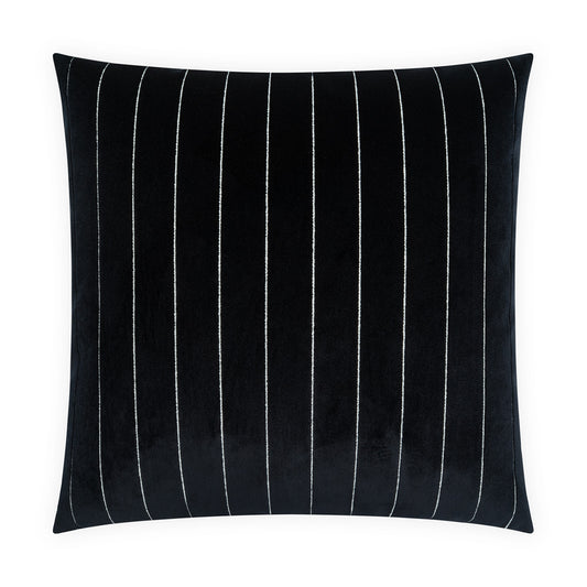 D.V. KAP HOME   24" x 24" Bizete Pillow - Ebony Stripes    - 4173-E-2424