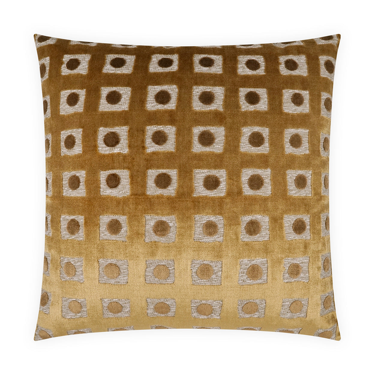 D.V. KAP HOME   24" x 24" Domino Pillow - Topaz Circular - Dots    - 4175-T-2424