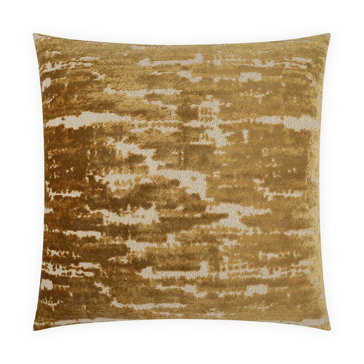 Square amber abstract velvet pillow; decorative throw pillow.