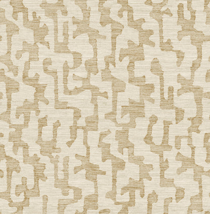 York Wallcoverings A-Street Prints Cipher Chestnut Geometric Faux Grasscloth Wallpaper Abstract Modern Chestnut  Wallpaper - 4177-27700