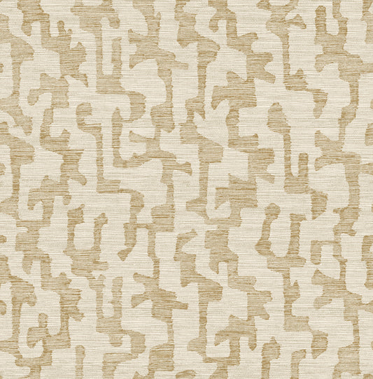York Wallcoverings A-Street Prints Cipher Chestnut Geometric Faux Grasscloth Wallpaper Abstract Modern Chestnut  Wallpaper - 4177-27700