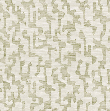 York Wallcoverings A-Street Prints Cipher Moss Geometric Faux Grasscloth Wallpaper Abstract Modern Moss  Wallpaper - 4177-27702