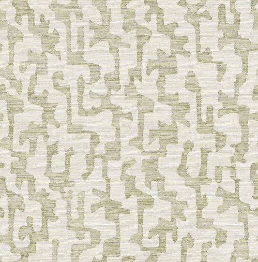 York Wallcoverings A-Street Prints Cipher Moss Geometric Faux Grasscloth Wallpaper Abstract Modern Moss  Wallpaper - 4177-27702