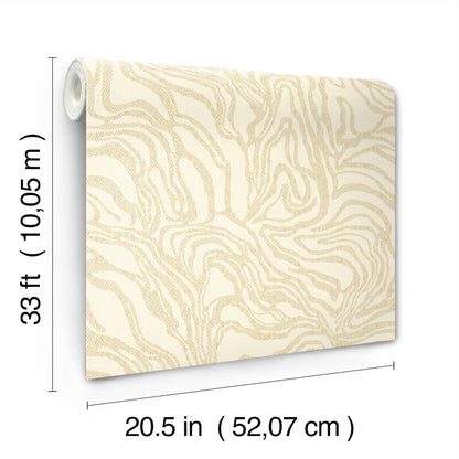 York Wallcoverings A-Street Prints Massar Gold Modern Marbled Wallpaper Abstract Glam Gold  Wallpaper - 4177-27705
