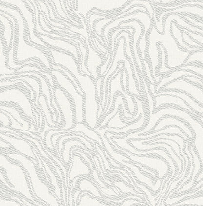 York Wallcoverings A-Street Prints Massar Silver Modern Marbled Wallpaper Abstract Glam Silver  Wallpaper - 4177-27708