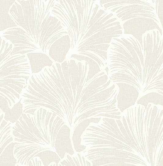 York Wallcoverings A-Street Prints Kyoto Dove Ginkgo Leaf Wallpaper Botanical Modern Dove  Wallpaper - 4177-27710