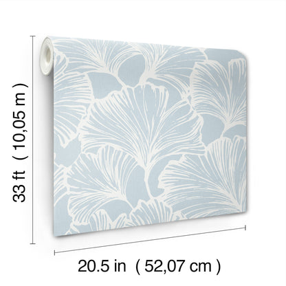 York Wallcoverings A-Street Prints Kyoto Sky Ginkgo Leaf Wallpaper Botanical Modern Sky  Wallpaper - 4177-27712