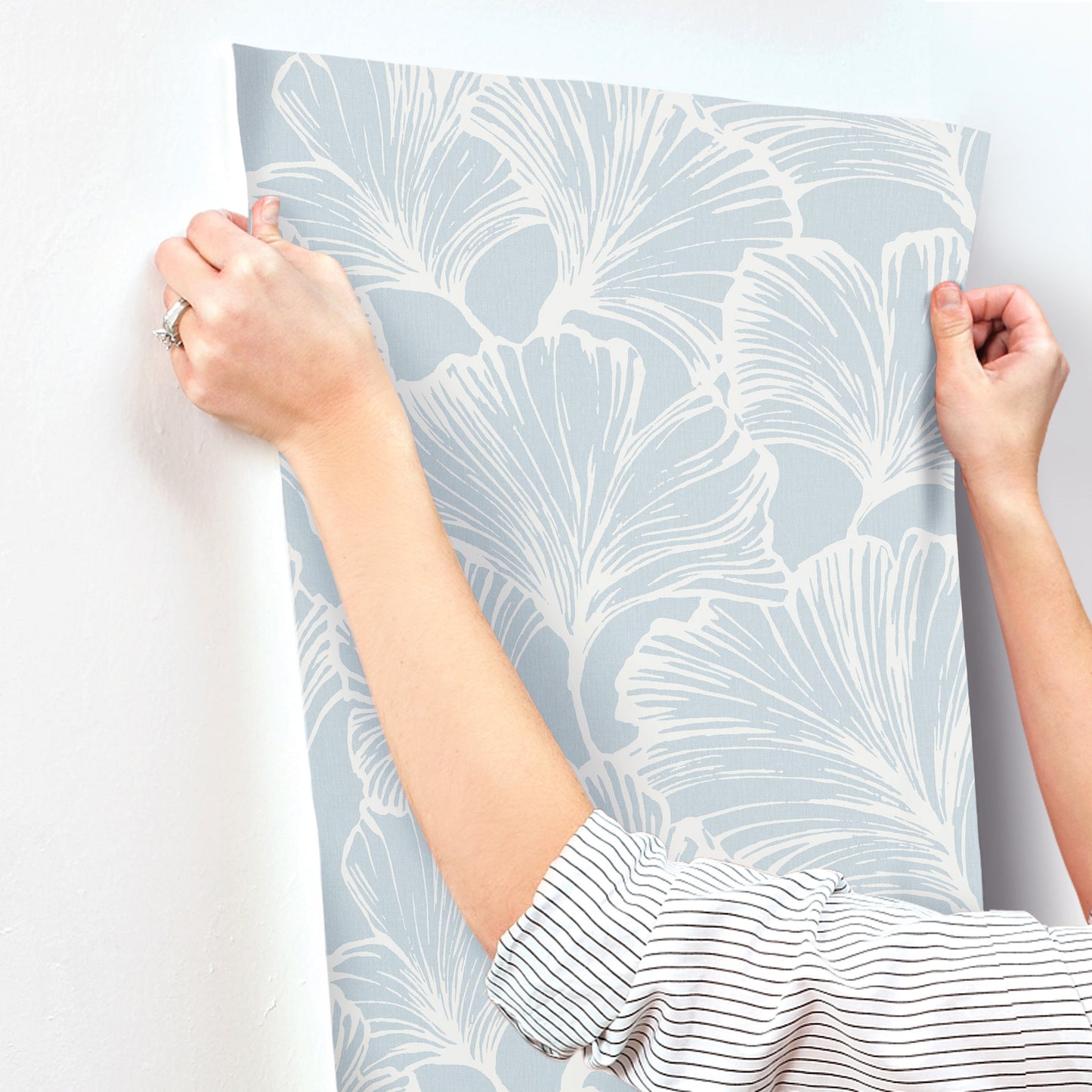 York Wallcoverings A-Street Prints Kyoto Sky Ginkgo Leaf Wallpaper Botanical Modern Sky  Wallpaper - 4177-27712