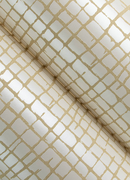 York Wallcoverings A-Street Prints Albin Pearl Gridline Wallpaper Graphics Modern Pearl  Wallpaper - 4177-27717