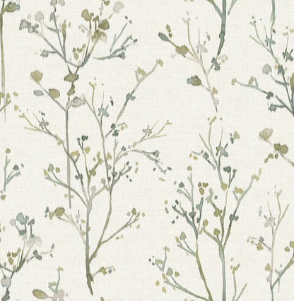 York Wallcoverings A-Street Prints Silverling Moss Budding Branches Wallpaper Botanical Farmhouse Moss  Wallpaper - 4177-27719