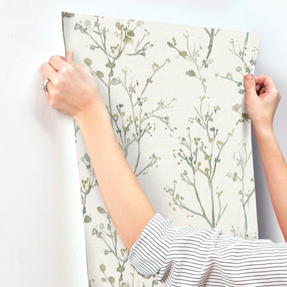York Wallcoverings A-Street Prints Silverling Moss Budding Branches Wallpaper Botanical Farmhouse Moss  Wallpaper - 4177-27719