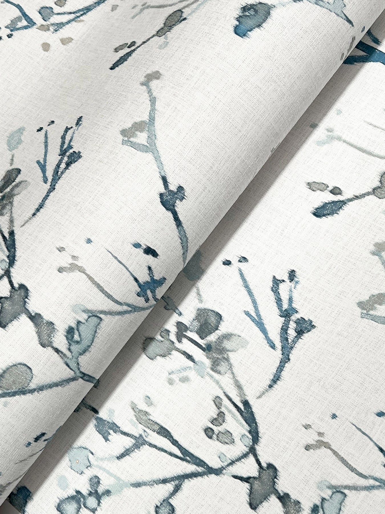 York Wallcoverings A-Street Prints Silverling Blue Budding Branches Wallpaper Botanical Farmhouse Blue  Wallpaper - 4177-27721