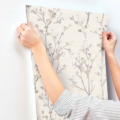 York Wallcoverings A-Street Prints Silverling Lavender Budding Branches Wallpaper Botanical Farmhouse Lavender  Wallpaper - 4177-27722