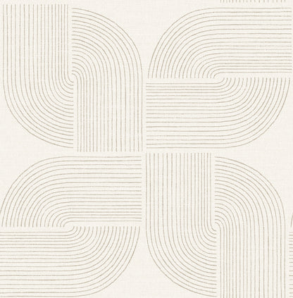 York Wallcoverings A-Street Prints Savoye Brown Spiral Arches Wallpaper Graphics Retro Brown  Wallpaper - 4177-27724