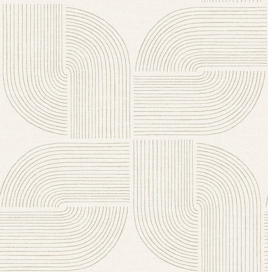 York Wallcoverings A-Street Prints Savoye Brown Spiral Arches Wallpaper Graphics Retro Brown  Wallpaper - 4177-27724