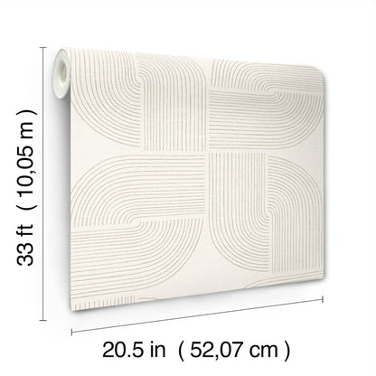 York Wallcoverings A-Street Prints Savoye Brown Spiral Arches Wallpaper Graphics Retro Brown  Wallpaper - 4177-27724