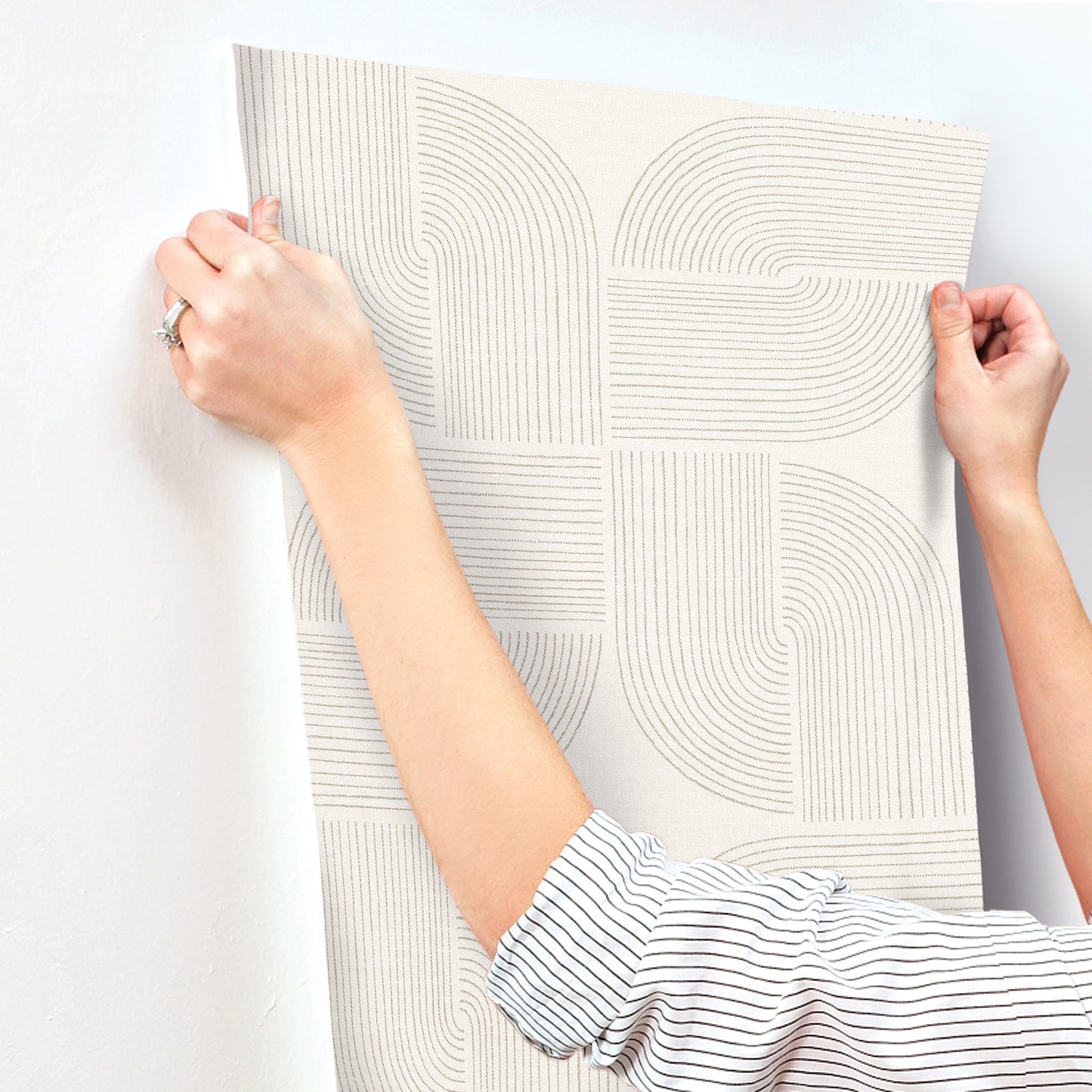 York Wallcoverings A-Street Prints Savoye Brown Spiral Arches Wallpaper Graphics Retro Brown  Wallpaper - 4177-27724