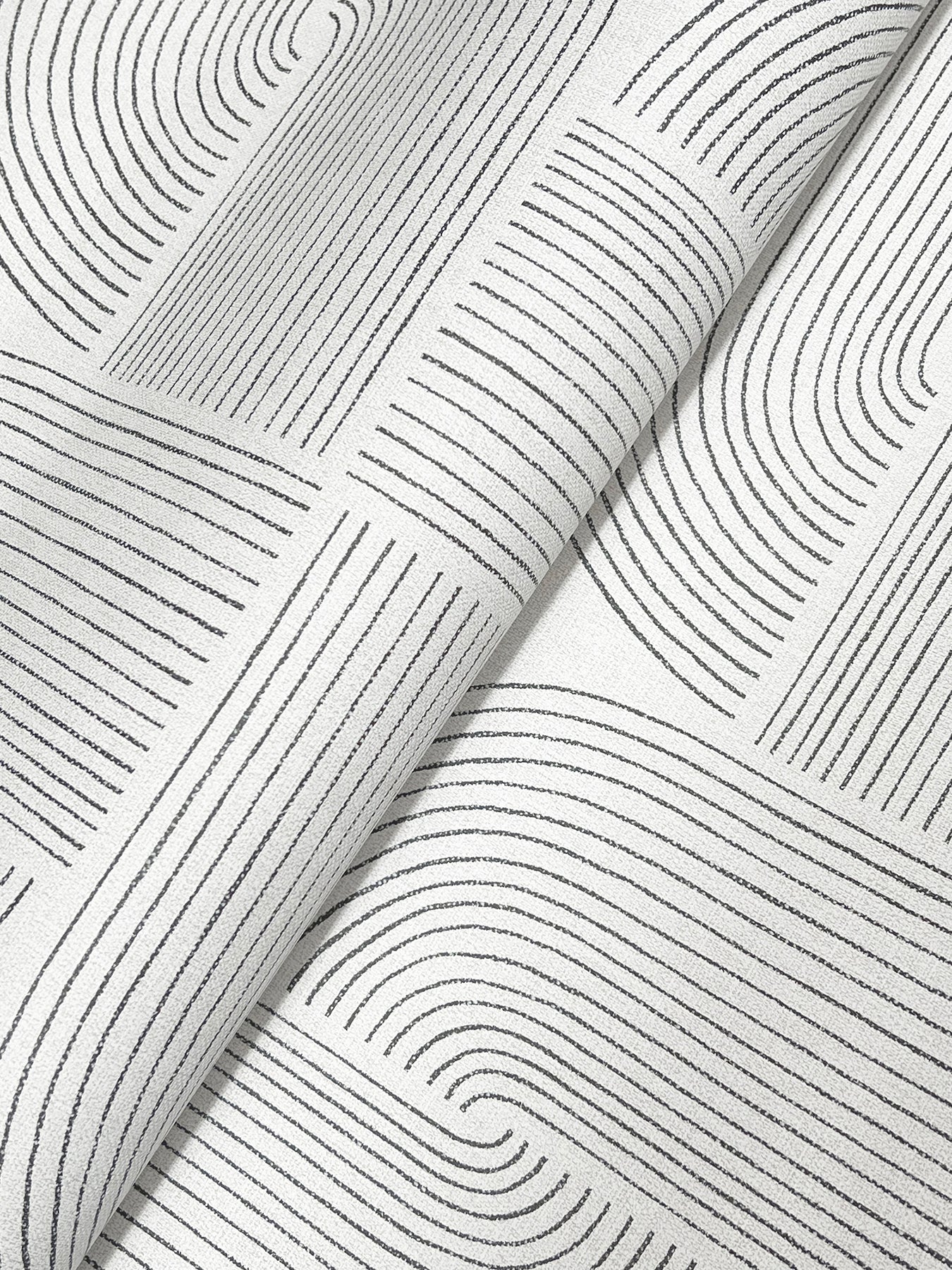 York Wallcoverings A-Street Prints Savoye Black Spiral Arches Wallpaper Graphics Retro Black  Wallpaper - 4177-27725