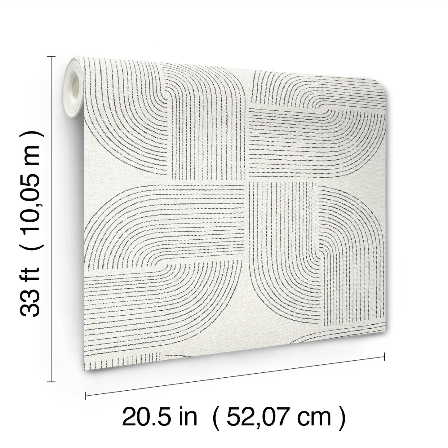 York Wallcoverings A-Street Prints Savoye Black Spiral Arches Wallpaper Graphics Retro Black  Wallpaper - 4177-27725