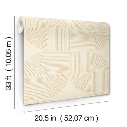 York Wallcoverings A-Street Prints Savoye Wheat Spiral Arches Wallpaper Graphics Retro Wheat  Wallpaper - 4177-27726