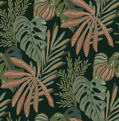 York Wallcoverings A-Street Prints Alocasia Multicolor Tropical Foliage Wallpaper Botanical Tropical Multicolor  Wallpaper - 4177-27737