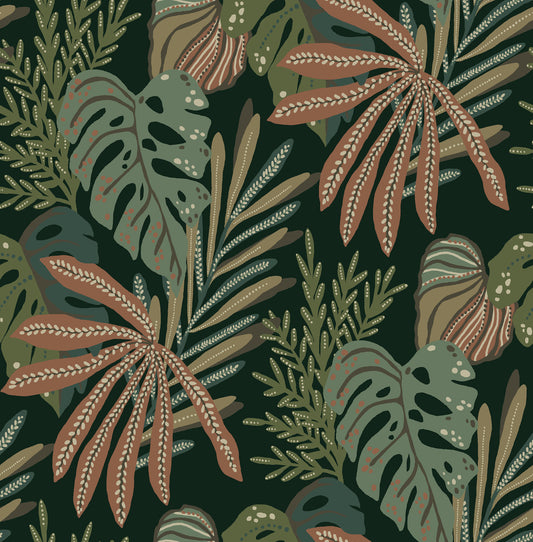 York Wallcoverings A-Street Prints Alocasia Multicolor Tropical Foliage Wallpaper Botanical Tropical Multicolor  Wallpaper - 4177-27737