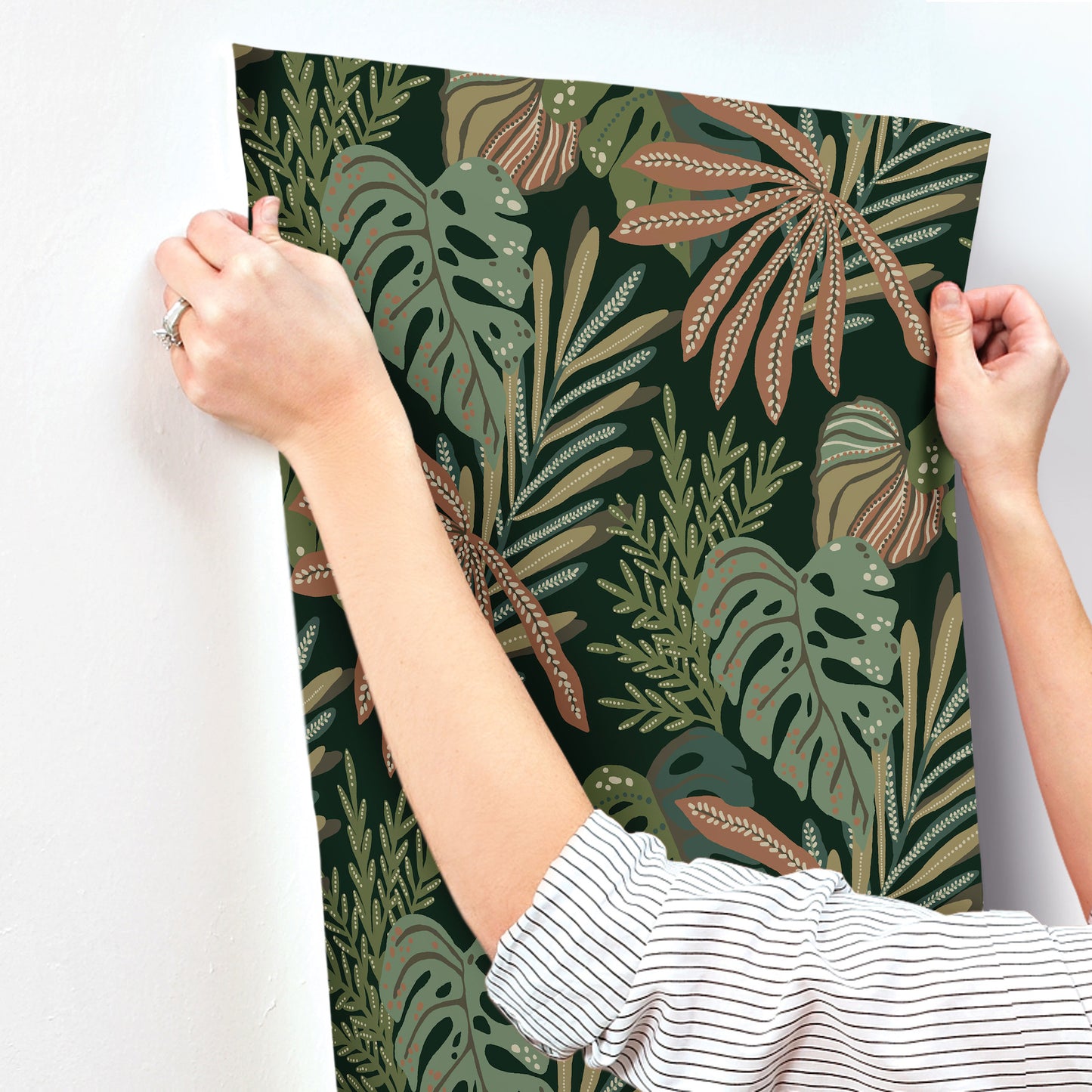 York Wallcoverings A-Street Prints Alocasia Multicolor Tropical Foliage Wallpaper Botanical Tropical Multicolor  Wallpaper - 4177-27737
