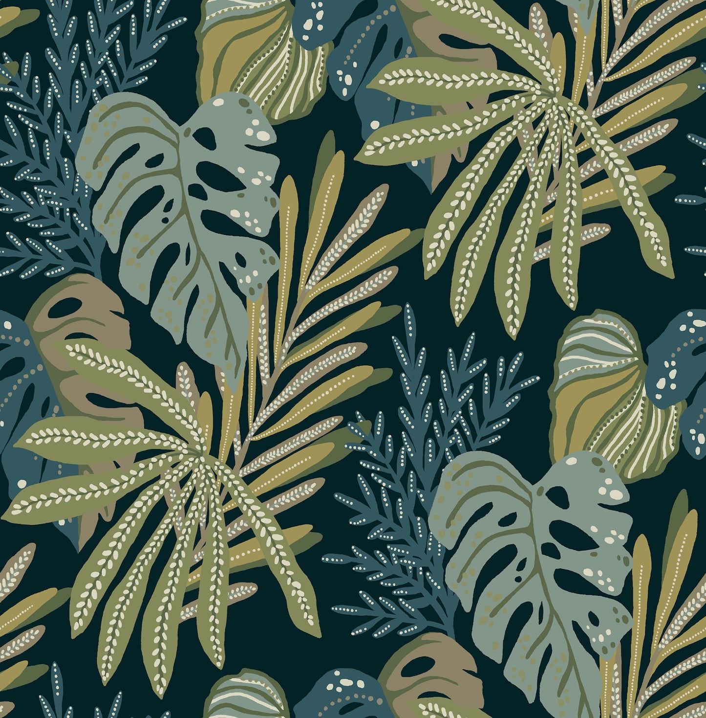 York Wallcoverings A-Street Prints Alocasia Green Tropical Foliage Wallpaper Botanical Tropical Green  Wallpaper - 4177-27739