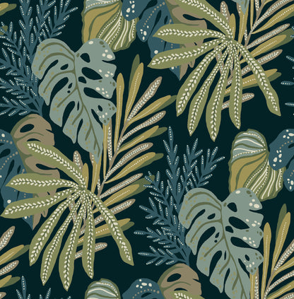 York Wallcoverings A-Street Prints Alocasia Green Tropical Foliage Wallpaper Botanical Tropical Green  Wallpaper - 4177-27739